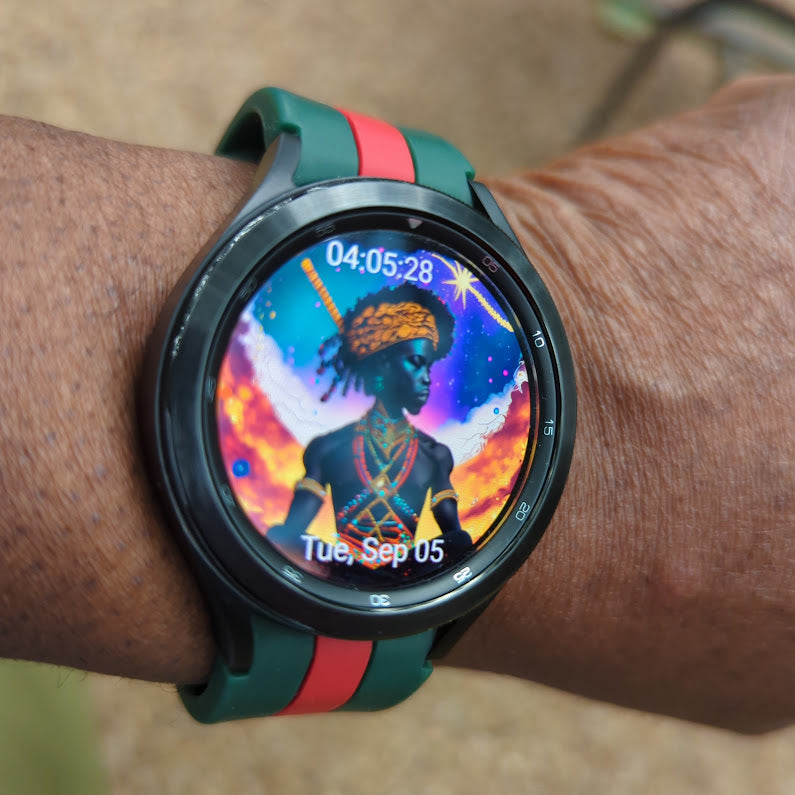 Colorful meditative warrior